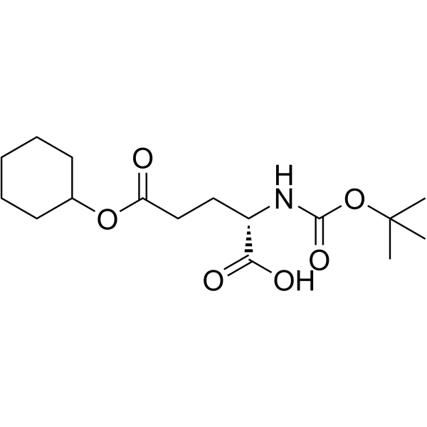 Boc-L-glutamic acid 5-cyclohexyl ester Structure