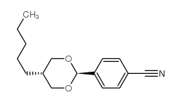 反式-(4-氰基苯基)-5-戊基-1,3-二恶烷结构式