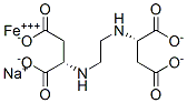 N,N'-(1,2-Ethanediyl)bisaspartic acid ferric sodium salt Structure