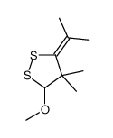 3-methoxy-4,4-dimethyl-5-propan-2-ylidenedithiolane结构式