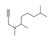 N,6-dimethyl-N-prop-2-ynylheptan-2-amine结构式
