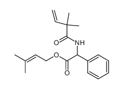 3-methylbut-2-en-1-yl 2-(2,2-dimethylbut-3-enamido)-2-phenylacetate结构式
