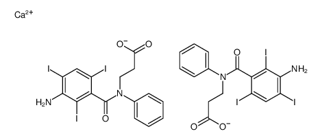 calcium,3-(N-(3-amino-2,4,6-triiodobenzoyl)anilino)propanoate Structure