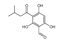 2,4,6-trihydroxy-3-(3-methylbutanoyl)benzaldehyde Structure