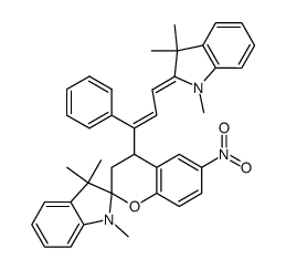 1,3,3-Trimethyl-4'-[1-phenyl-3-(1,3,3-trimethylindolin-2-ylidene)-1-propen-1-yl]-6'-nitroindoline-2-spiro-2'-chroman结构式
