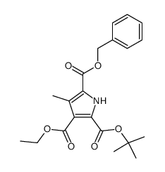 benzyl 3-methyl-4-(ethoxycarbonyl)-5-(tert-butoxycarbonyl)-2-pyrrolecarboxylate结构式