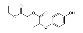 (2-ethoxy-2-oxoethyl) 2-(4-hydroxyphenoxy)propanoate结构式