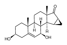 3β,7β-dihydroxy-15β,16β-methylene-5-androsten-17-one结构式