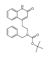 N-benzyl-N-(tert-butoxycarbonyl)-2-(2-oxo-1,2-dihydroquinolin-4-yl)ethylamine结构式