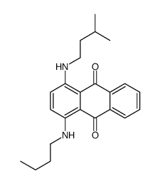 1-(butylamino)-4-[(3-methylbutyl)amino]anthraquinone结构式
