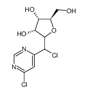 (3R,4S,5R)-2-(chloro(6-chloropyrimidin-4-yl)methyl)-5-(hydroxymethyl)tetrahydrofuran-3,4-diol Structure