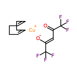 Copper(I) hexafluoro-2,4-pentanedionate-1,5-cyclooctadiene complex Structure