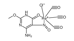 Rhenium, [6-amino-2-methoxy-5-(nitroso-κN)-4(1H)-pyrimidinone-κO4]tricarbonylchloro-, (OC-6-44) Structure