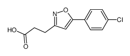 5-(4-氯苯基)异噁唑-3-丙酸结构式