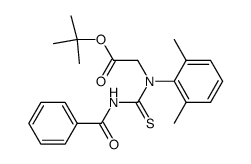 tert-butylN-(benzoylcarbamothioyl)-N-(2,6-dimethylphenyl)glycinate结构式