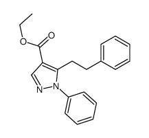 ethyl 1-phenyl-5-(2-phenylethyl)pyrazole-4-carboxylate结构式