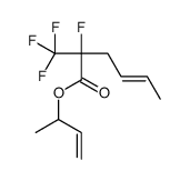 but-3-en-2-yl 2-fluoro-2-(trifluoromethyl)hex-4-enoate结构式