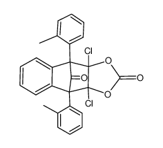 3a,9a-dichloro-4,9-di-o-tolyl-3a,4,9,9a-tetrahydro-4,9-methanonaphtho[2,3-d][1,3]dioxole-2,10-dione Structure