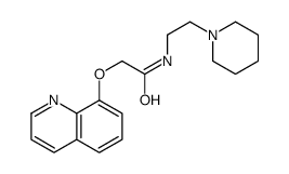N-(2-piperidin-1-ylethyl)-2-quinolin-8-yloxyacetamide Structure