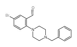 2-(4-苄基-1-哌嗪)-5-溴-苯甲醛结构式