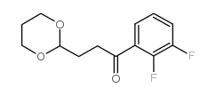 2',3'-DIFLUORO-3-(1,3-DIOXAN-2-YL)PROPIOPHENONE Structure