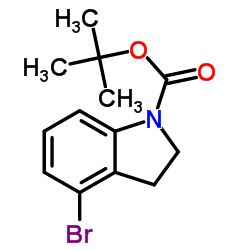 N-BOC-4-溴吲哚啉结构式