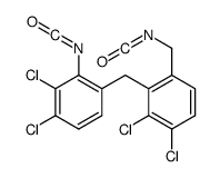 1,2-dichloro-3-[(3,4-dichloro-2-isocyanatophenyl)methyl]-4-(isocyanatomethyl)benzene结构式