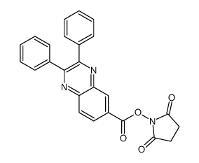 N-羟基琥珀酰亚胺基-2,3-二苯基喹喔啉-6-羧酸盐结构式