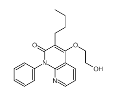 3-butyl-4-(2-hydroxyethoxy)-1-phenyl-1,8-naphthyridin-2-one Structure