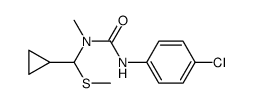 3-(4-chlorophenyl)-1-[cyclopropyl(methylsulfanyl)methyl]-1-methylurea Structure
