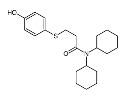 N,N-dicyclohexyl-3-(4-hydroxyphenyl)sulfanylpropanamide结构式