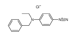 4-[benzyl(ethyl)amino]benzenediazonium chloride structure