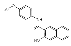 3-羟基-4'-甲氧基-2-萘甲酰苯胺结构式