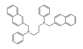 naphthalen-2-ylmethyl-[3-[naphthalen-2-ylmethyl(phenyl)phosphanyl]propyl]-phenylphosphane Structure