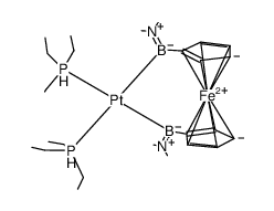 [Fe(η5-C5H4B(NMe2))2Pt(PEt3)2] Structure