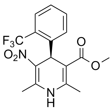 (S)-2,6-二甲基-5-硝基-4-(2-三氟甲基)苯基)-1,4-二氢吡啶-3-甲酸甲酯结构式
