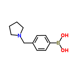 [4-(1-Pyrrolidinylmethyl)phenyl]boronic acid Structure