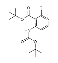 tert-butyl 4-[(tert-butoxycarbonyl)amino]-2-chloronicotinate结构式
