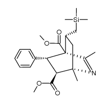 dimethyl 1α,3-dimethyl-5β-phenyl-8-[(trimethylsilyl)methyl]-2-azabicyclo[2.2.2]oct-2-ene-4,6α-dicarboxylate结构式