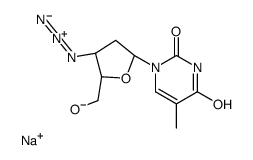 sodium,1-[(2R,4S,5S)-4-azido-5-(hydroxymethyl)oxolan-2-yl]-5-methyl-2-oxopyrimidin-4-olate Structure