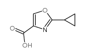 2-环丙基-1,3-噁唑-4-羧酸结构式