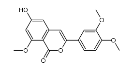 6-hydroxy-8-methoxy-3-(3,4-dimethoxyphenyl)isocoumarin Structure