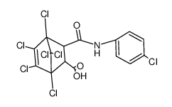 N-(4-Chlor-phenyl)-3.4.5.6.7.7-hexachlor-3.6-endomethylen-tetrahydrophthalsaeure Structure