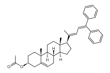 3β-acetoxy-24,24-diphenyl-chola-5,20(22)ξ,23-triene Structure