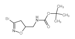 (3-溴-4,5-二氢-异恶唑-5-基甲基)-氨基甲酸叔-丁基酯结构式