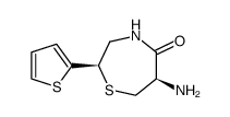 (2R,6R)-6-AMINO-5-OXO-2-(2-THIENYL)PERHYDRO-1,4-THIAZEPINE结构式