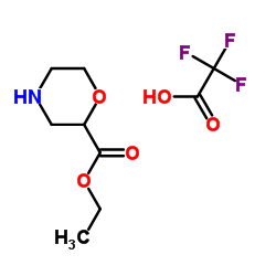 吗啉-2-羧酸乙酯 2,2,2-三氟乙酸酯结构式