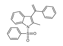 1-(benzenesulfonyl)-2-methyl-3-(1-phenylethenyl)indole结构式