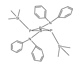 2,4-bis(diphenylamino)-1,3-bis(trimethylsilyl)-1,3,2,4-diphosphadiboretane Structure