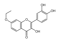 2-(3,4-dihydroxyphenyl)-7-ethoxy-3-hydroxychromen-4-one结构式
